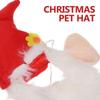 Knitting Christmas Pet Hat for Decoration 2Pcs Red Pet Headwear