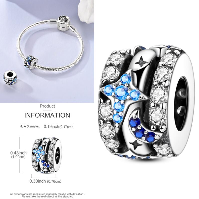 Cat Butterfly Daisy CZ Pave Clip Charm Bead Components Positioning Buckle Copper Metal Silicone Spacer Bead Components Compatible With Authentic