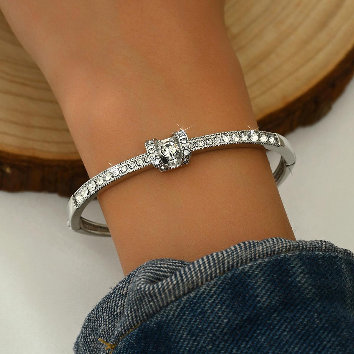 Geometric Diamond Bracelet Roman Ring Girlfriend Bracelet Personalized Simple Bracelet Women S