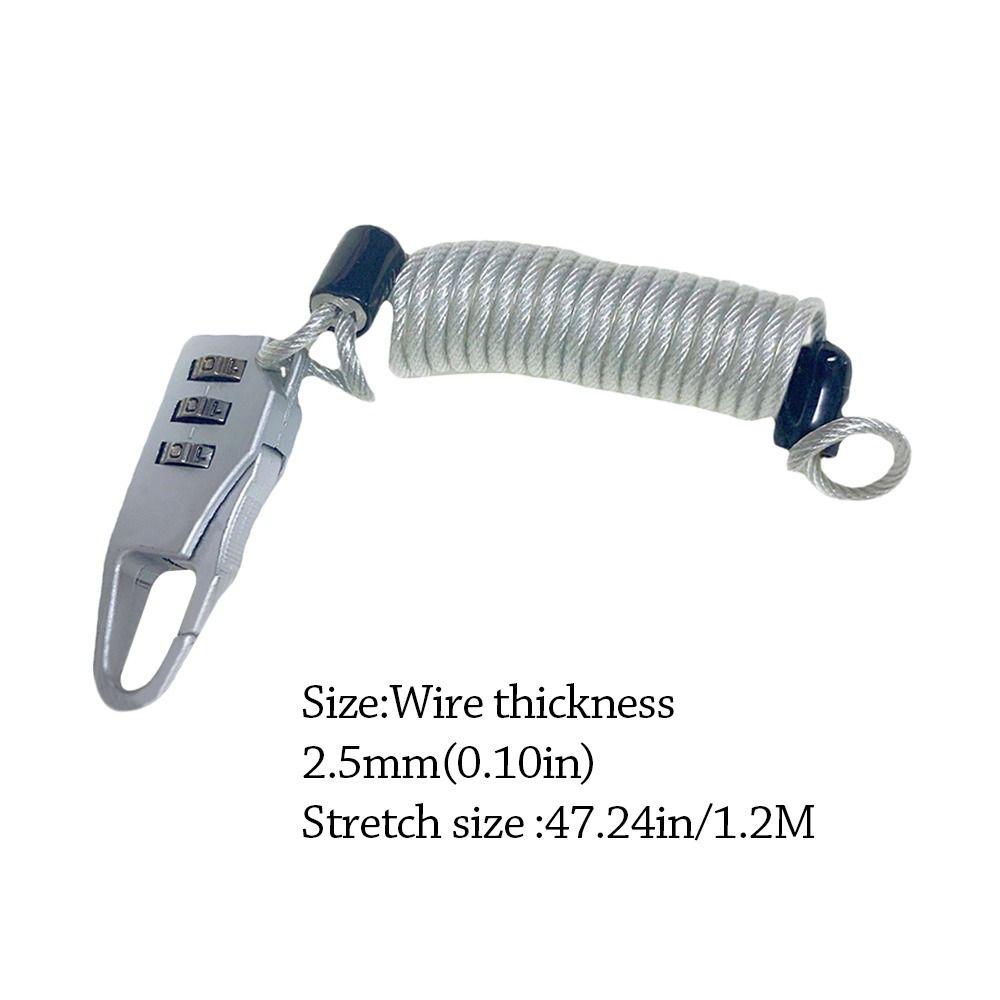 Multifunctional Anti-theft Wire Rope Padlock 3-digit Locks Security Code Security Lock Number Code Smart Combination Lock