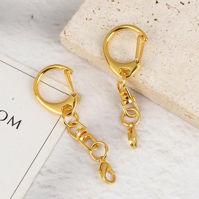 5/10/20Pcs D Shaped Lobster Clasp Chain Connector For Diy Jewelry Making Findings Key Chain Accessories