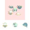 Catthemed Badge Delightful Trendy Space Cat Design Colorful Alloy Brooch For Fashion