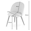 BELLO chair - navy blue velvet / black legs x 1