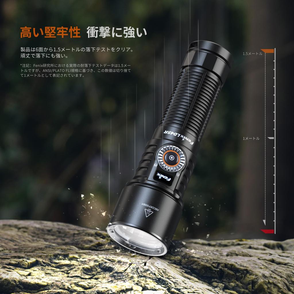 Fenix LD45R Rechargeable LED 2800 IP68 65 Hours of Battery 480M Beam Portable Disaster High Ultra Super Perfect for Outdoor and Powered by a 5000mAh
