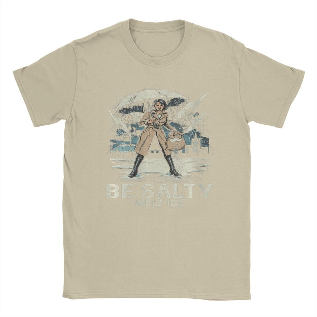 Be Salty Melt Ice Meme T Shirt Hip Hop TShirts Male Pure Cotton Round Neck Oversized Clothes Short Sleeves Streetwear Tops
