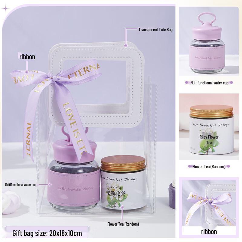 Goddess Day Glass Cup & Flower Tea Gift Set