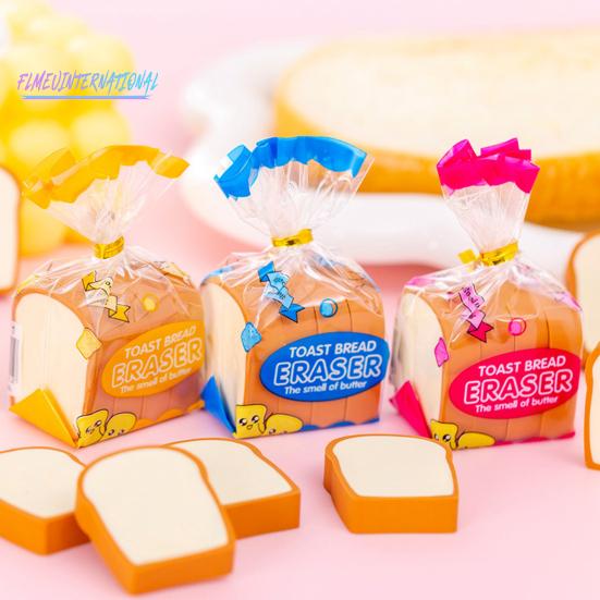 4 Adet/takım Kalem Silgi Sevimli Karikatür Yüksek Tokluk Traceless Emek Tasarrufu Silin Temiz Noel Hediyesi Komik Tost Ekmeği Çocuklar Silgi Okul Malzemeleri