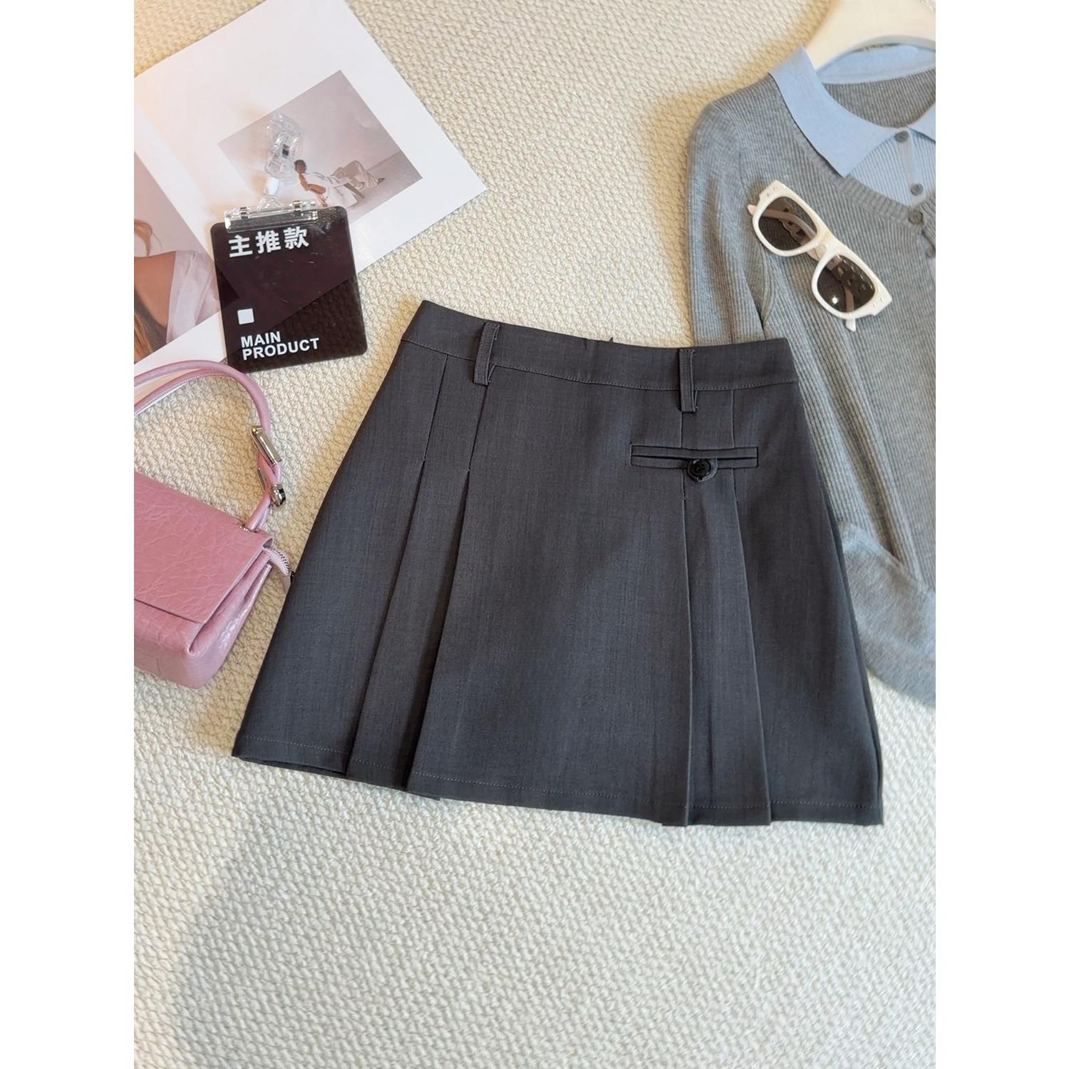Women s High Waist Pleated A Line Skater Skirt Solid Casual Mini Skirts Short S