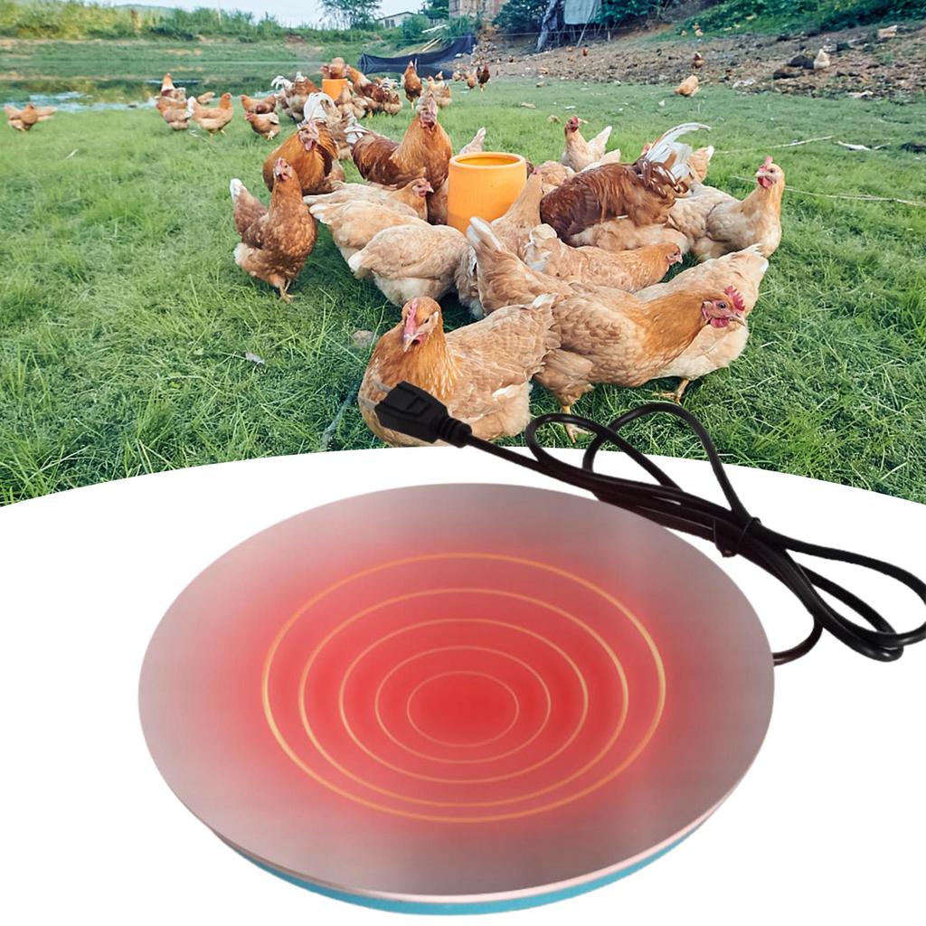 Poultry Water Heater Warmer Base Poultry Waterer Drinker Heated Base with Thermostat for Winter Chicken Coop