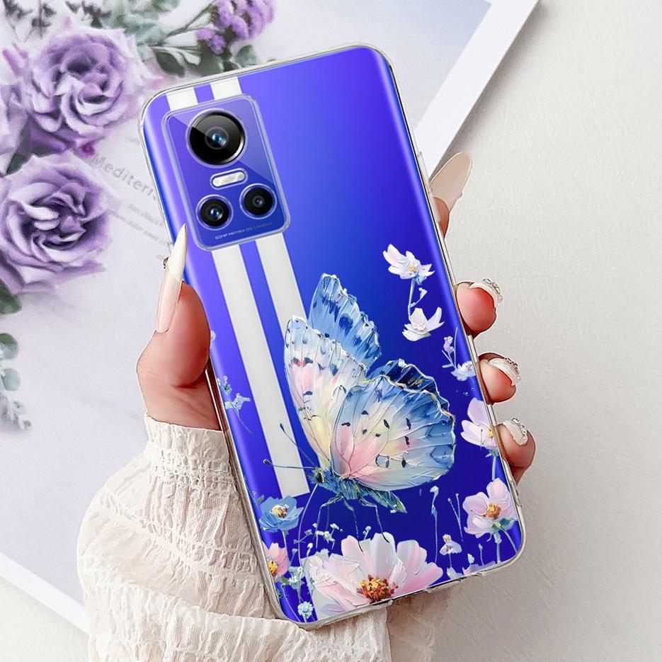 Für Realme GT Neo 3 80W Hülle RMX3561 RMX3560 Süße Katze Glückskarpfen Bemalte Abdeckung Weiche Silikonhüllen Für Realme GT Neo3 150W Fundas