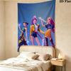Tapisserie Demon Hunters Kpop Accroche Murale Esthétique Couverture en Tissu Imprimé Tapisseries Décoratives Pour Chambre Salon Décoration de Maison