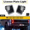 For Ford 2017- Super F-350 Duty F-250 License White F-450 Light LED Plate 2X