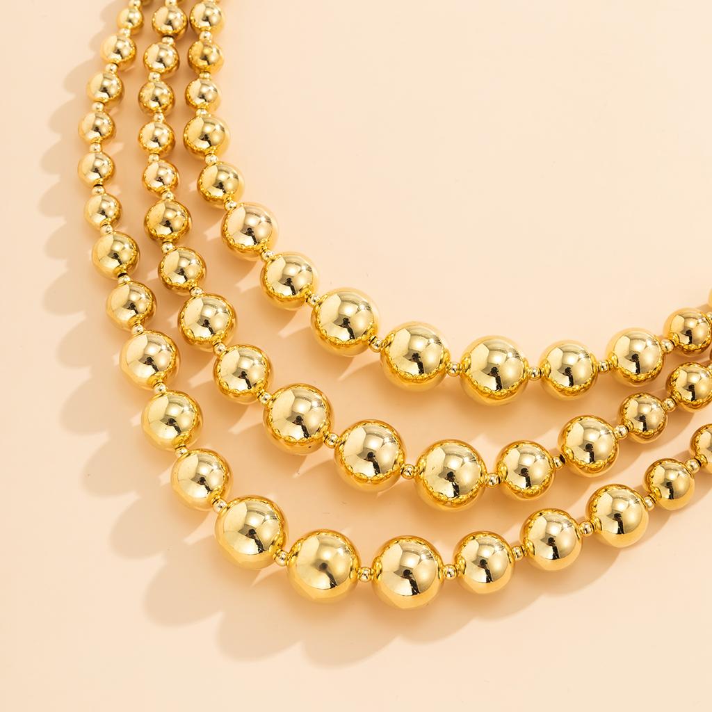 Exaggerated Acrylic CCB Ball Bead Chain Necklace for Women Gothic 2026 New Trendy Choker Neck Jewelry Steampunk Men