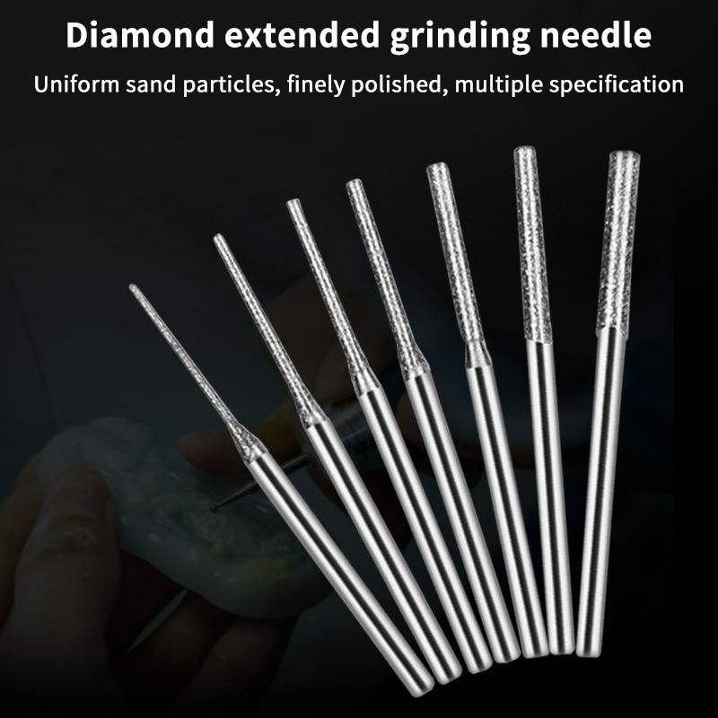 10 sztuk Wiertła powlekane diamentem 0,8-2,5 mm, trzpień 2,35 mm Narzędzie do wiercenia biżuterii Do szkła Jade Bursztyn Drewno Wiertła do wybijania otworów