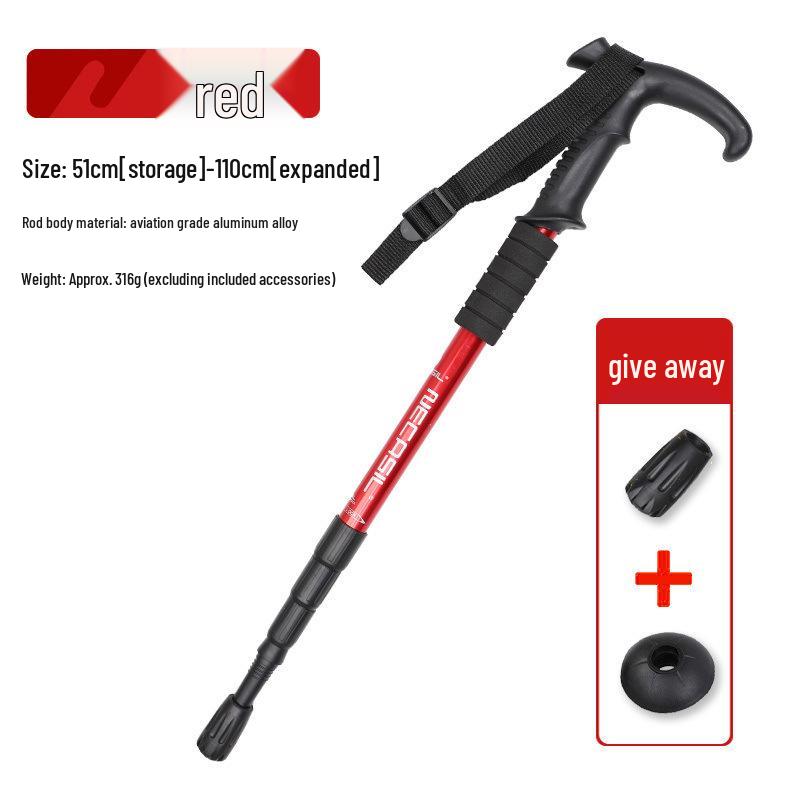 Bastones de Trekking Plegables Telescópicos - Antideslizantes, Ultraligeros para Hombres y Mujeres. Equipo de Senderismo Portátil y Duradero para Exteriores.