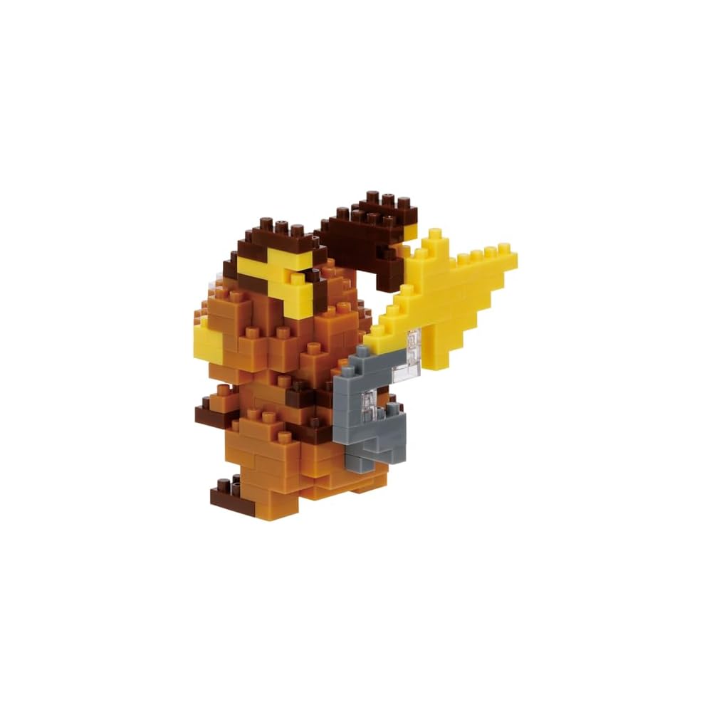 Kawada Nano Block Pikachu Raichu Building Set 3x10.5x18 cm for Ages 12 and Up Home Decor Hobby NBPM_105