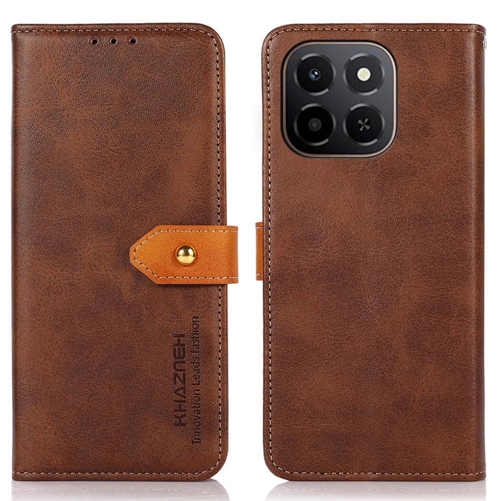 

KHAZNEH Для Honor X6c 4G Защита от царапин Чехол-кошелек для телефона Подставка Кожаная откидная крышка Brown