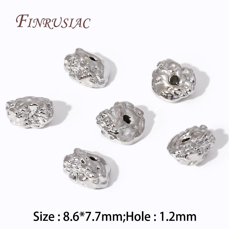 High Quality 18K Gold Plated Irregular Spacer Beads Metal Bracelets Beads For Jewelry Making DIY Accessories,Bead Separators