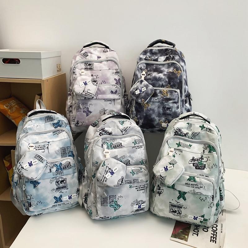 Студенческая школьная сумка кампуса с принтом граффити — фото 7