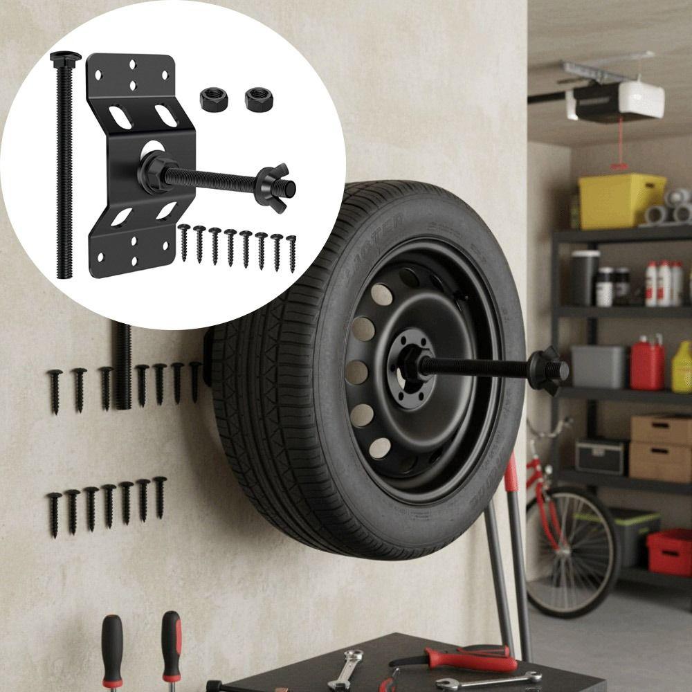 Easy Installation Enclosed Trailer Tire Bracket Heavy Duty Spare Tire Holder  For House Garage