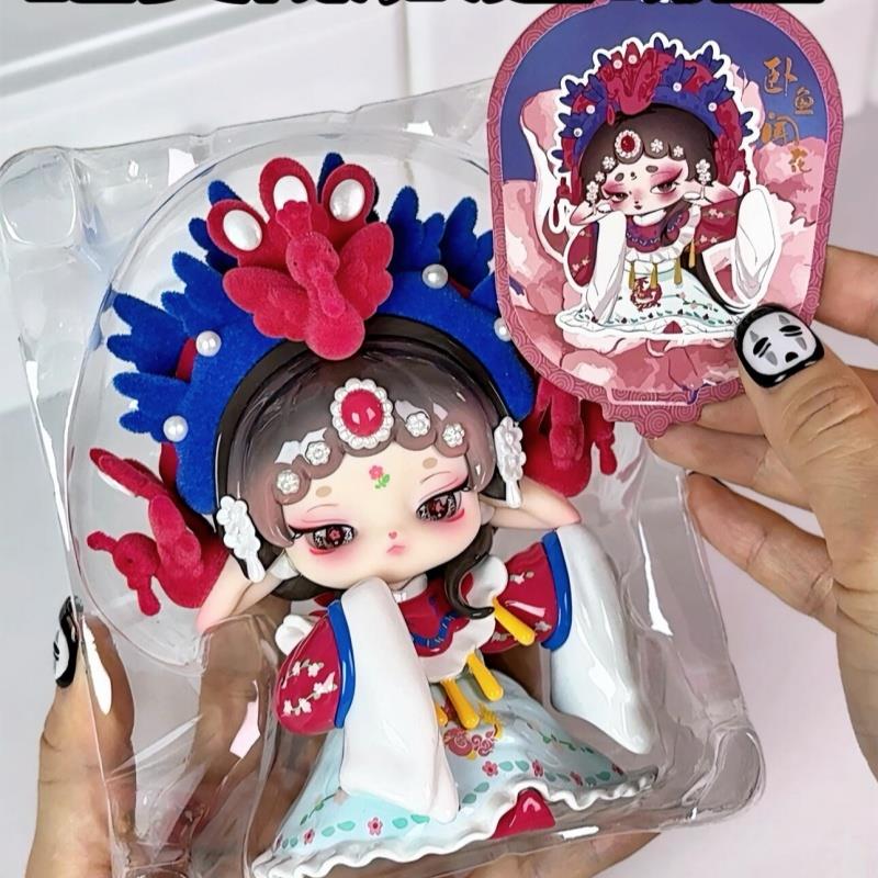 Genuine Ruby Intangible Cultural Heritage Series  Cute Doll Chinese Culture Style Collection Model  Toy Gifts