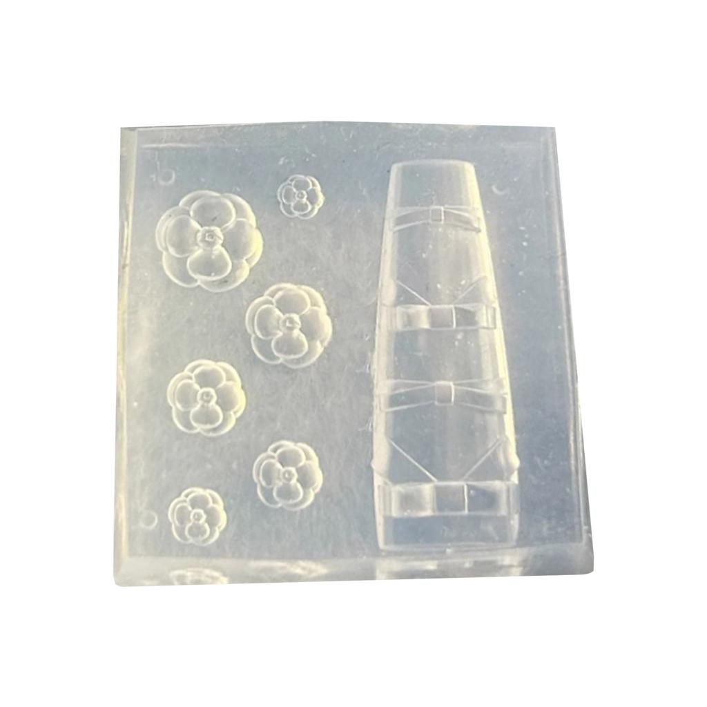 Sturdy Silicone Nail Art Decorations Mold Bowknot Flower Embossing Mold For DIY 3D Manicure Accessories Making