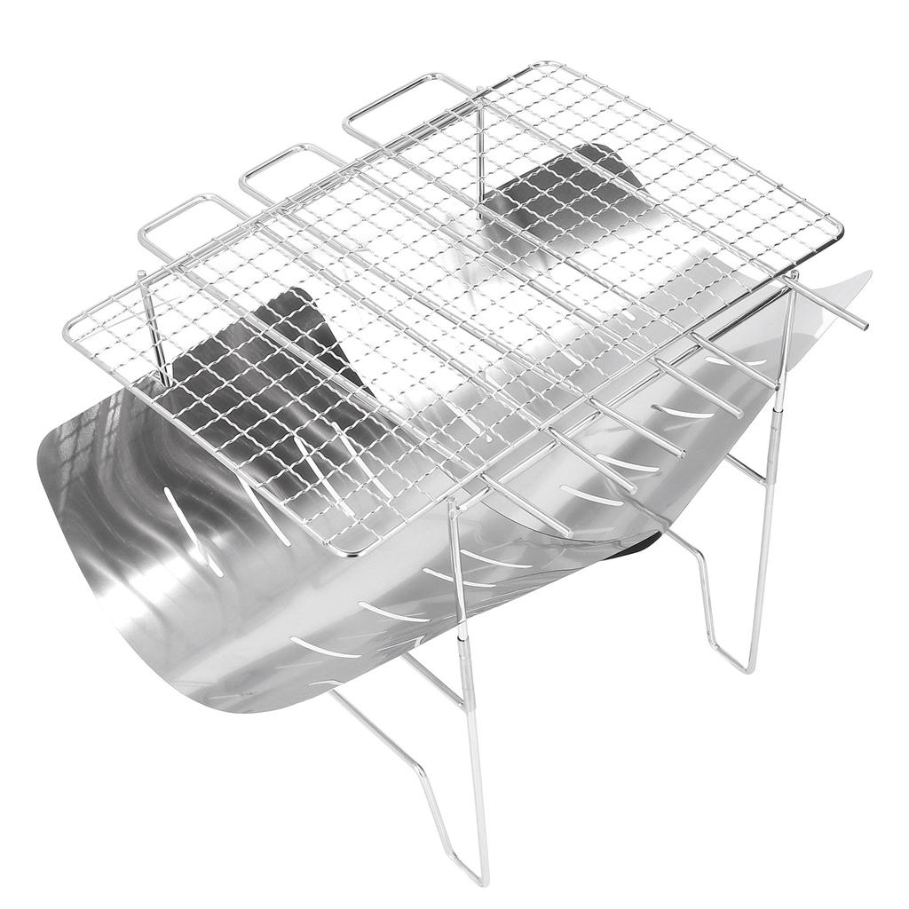 Folding Camping Barbecue Rack Rust Proof Light Portable Stainless Steel Barbecue Grill for Outdoor Outings Hiking