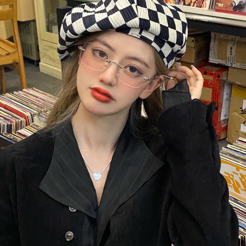 Y2k Blouse Women Vintage Black Shirt Gothic Harjauku Pleated Button Up Korean Dark Tight Long Sleeve Aesthetic Female