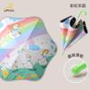 Creative rounded corner roller skating umbrella cute cartoon sunshade sun protection UV protection umbrella safety reflective strip rain and shine