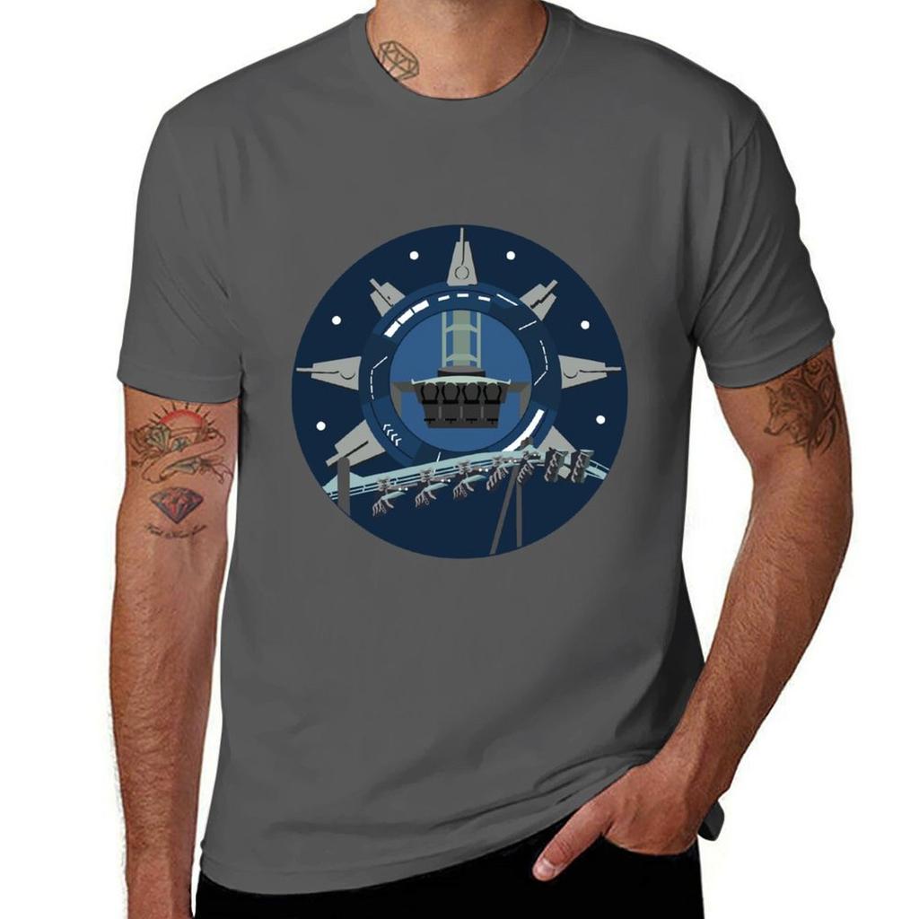 Galactic Space Rollercoaster Design Tshirt Casual Fashion Print Tee Top