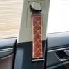 Adjustable Leather Quilted Car Seat Belt Shoulder Pad - Universal, Comfortable, All-Season Protection