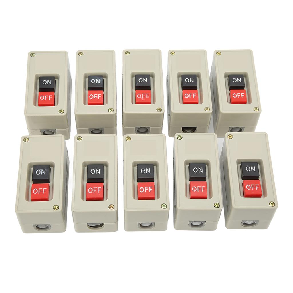 10pcs 3 Phase Motor Switch 2 Position Self Reset Power Press Button Switch for Distribution Boxes