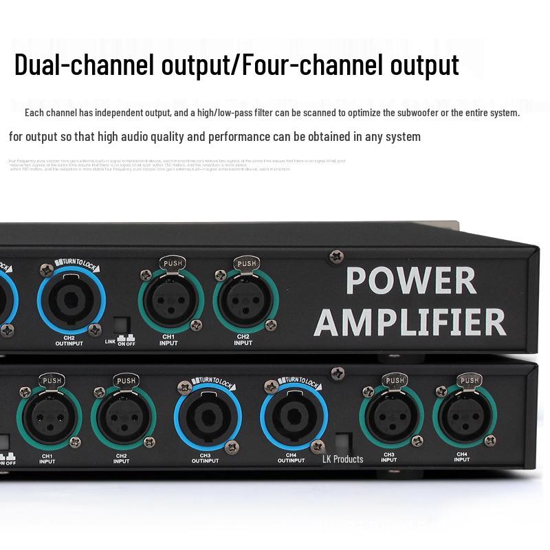 Professional HiFi Dual Channel DSP Power Amplifier for Home & Concerts