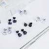6Pairs/set Trendy Simple Stainless Steel Stud Earrings For Men For Daily Decoration Gift For Family And Friends Holiday Birthday