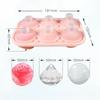 4 Grid Ice Cube Tray 3D Rose Diamond Round Ice Cube Molds Flower Shape Silicone Ice Maker Kitchen Bar Utensil Tool Accessorise