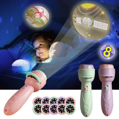 Projector Flashlight Early Education Educational Development Toy Children'S Enlightenment Luminous Toy Cartoon Pattern Projector