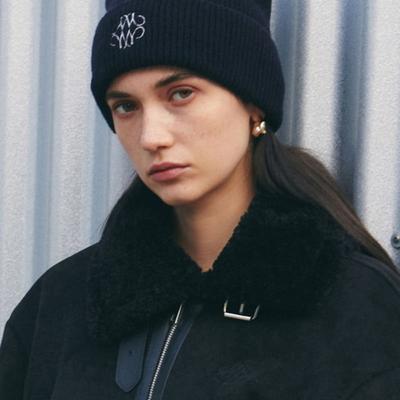 NICK&NICOLE NICOLE WOOL SOFT BEANIE_NAVY