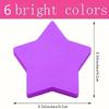6pcs/set New Star-Shaped Sticky Notes Vibrant Colorful Mixed Color Notepads Notebook Creative School Supplies Study Office