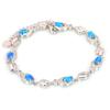 Opal Litet Ovalt Armband & Halsband Set - Sommar Hawaiianskt Mode Ädelstenssmycken Inlagda med Färgad Opal