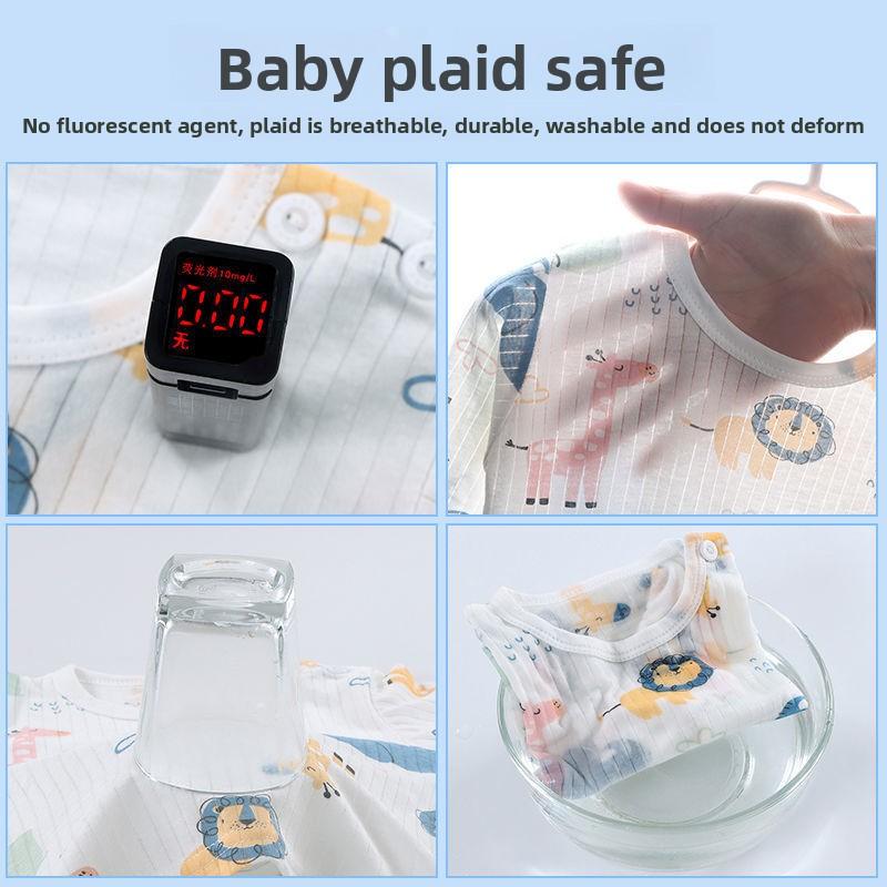 Conjunto de Pijama de Algodón de Color Liso para Niños Verano Manga Larga Ropa de Dormir Transpirable y Suave Ropa de Descanso para Niño Niña