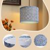Drum Lamp Shade Only Lampshade Retro Design Blue Cloth Floor/Table/Hanging Round