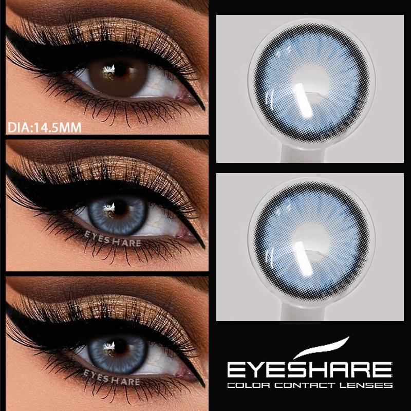1 Pair Colored Pupils for Gray Color Eyes Green Color Contact Lenses Cosmetics Natural Blue Lenses for Makeup Yearly