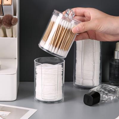 Cutie de depozitare pentru cosmetice din bumbac Recipient pentru tampon de bumbac transparent cu capac rezistent la praf Îngroșat mare