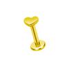 G23 Titanium Threadless Piercing16G/18G/20G  Heart Shape Flower Push Pin Labret Lip Ring Stud Piercing Earring Zircon