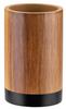 Brown toothbrush cup 11 cm Wood