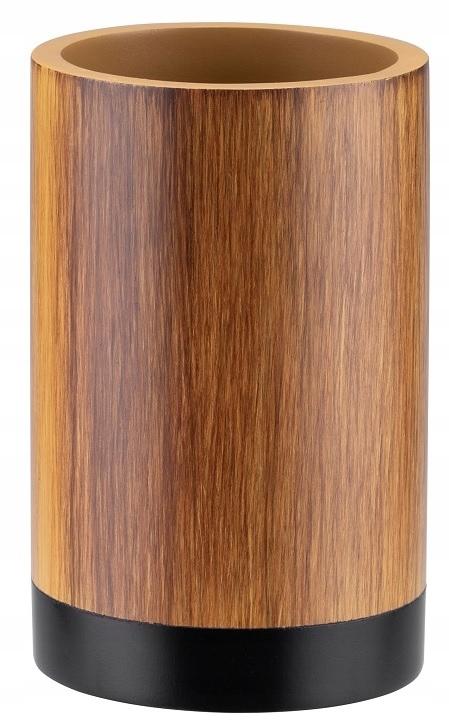 Brown toothbrush cup 11 cm Wood