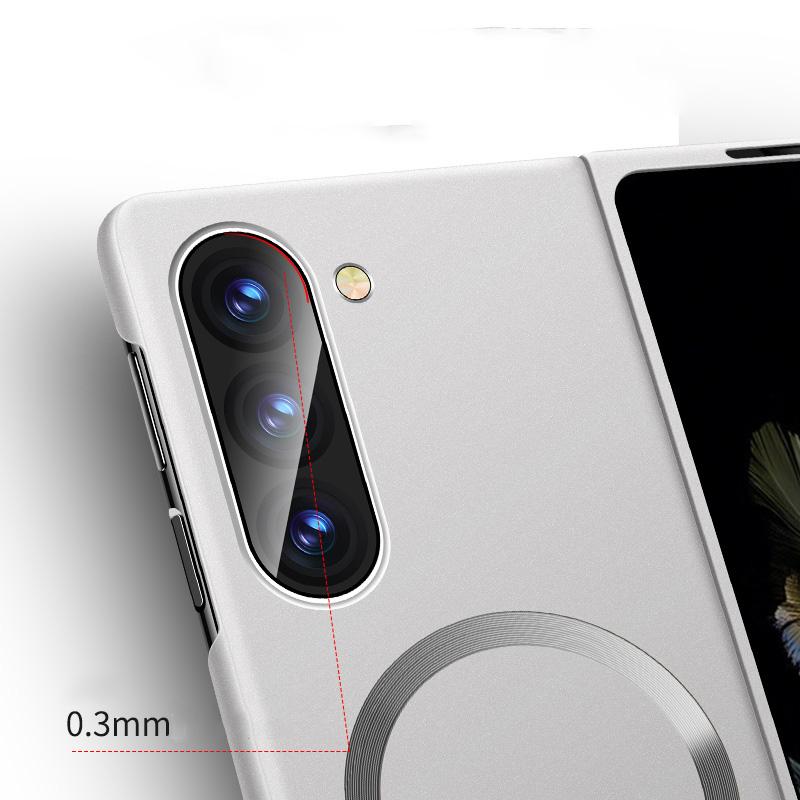 Luksusowe magnetyczne smukłe 2-częściowe składane etui do Samsung Galaxy Z Fold 6 Fold 5 Fold 4 Fold 3 Jednolity kolor Twardy komputer Odporny na wstrząsy Bezprzewodowe ładowanie Telefonu
