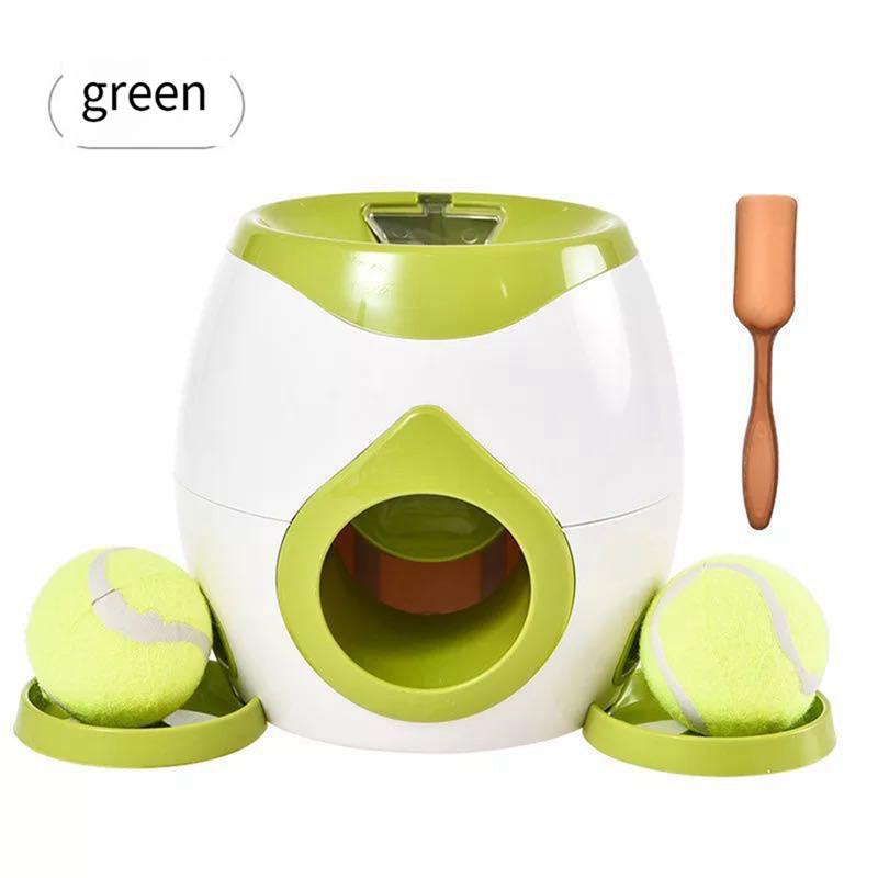 M-Modern-Dog Interactive Tennis Ball Launcher & Reward Machine, Dark Gray Snack Feeder Trainer For Dogs