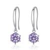 Bague Ringen Orecchini Lunghi in Argento Sterling S925 Intarsiati con Moissanite Colore D per Fidanzata Regalo di San Valentino