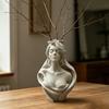 3D Printed Human Bust Vase Artistic Sculpture Planter for Succulents Matte PLA Desktop